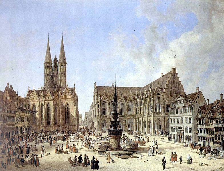 Domenico Quaglio Braunschweig Altstadtmarkt 1834
